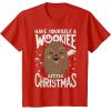 image:imageStar Wars Wookiee Little Christmas Sketched Graphic TShirt TShirtRed