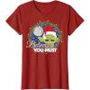 image:imageStar Wars Yoda Santa Believe You Must Christmas Reef TShirt TShirtCranberry Red