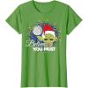 image:imageStar Wars Yoda Santa Believe You Must Christmas Reef TShirt TShirtGrass Green