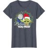 image:imageStar Wars Yoda Santa Believe You Must Christmas Reef TShirt TShirtHeather Blue