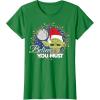 image:imageStar Wars Yoda Santa Believe You Must Christmas Reef TShirt TShirtKelly Green