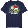 image:imageStar Wars Yoda Santa Believe You Must Christmas Reef TShirt TShirtNavy Blue