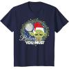 image:imageStar Wars Yoda Santa Believe You Must Christmas Reef TShirt TShirtNavy Blue