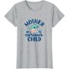 image:imageThe Mandalorian  Grogu  Mother of a Curious Child TShirtHeather Grey