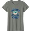 image:imageThe Mandalorian  Grogu  Mother of a Curious Child TShirtOlive Heather