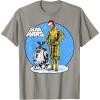 image:imageStar Wars Christmas C3PO amp R2D2 Snow Globe TShirtSlate Grey
