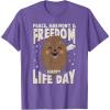 image:imageStar Wars Christmas Chewbacca Peace Harmony Happy Life Day TShirtPurple Heather