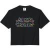 image:imageStar Wars Christmas Lights Vintage Holiday Movie Logo Comfort Colors Crop TopBlack