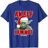 image:imageStar Wars Classic Christmas An Elf I Am Not Yoda Portrait TShirtRoyal Blue