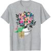 image:imageStar Wars Classic Flowers Yoda Best Mom Mothers Day TShirtHeather Grey