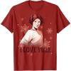 image:imageStar Wars Leia I Love Yule Christmas Snowflake TShirt TShirtCranberry Red
