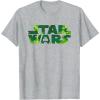 image:imageStar Wars Logo Green Shamrocks St Patricks Day TShirtHeather Grey
