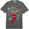 image:imageStar Wars The Mandalorian Christmas All I Want Stocking Comfort Colors Adult Heavyweight TshirtDark Grey