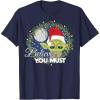 image:imageStar Wars Yoda Santa Believe You Must Christmas Reef TShirt TShirtNavy Blue
