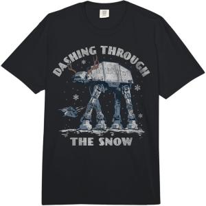 image:imageStar Wars Christmas ATAT Walker Dashing Through The Snow Comfort Colors Adult Heavyweight TshirtBlack