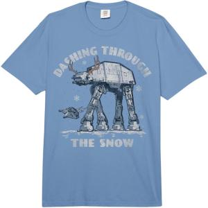 image:imageStar Wars Christmas ATAT Walker Dashing Through The Snow Comfort Colors Adult Heavyweight TshirtDeep Blue