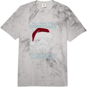 image:imageStar Wars Christmas All I Want Stormtrooper Holiday Vintage Comfort Colors Adult Heavyweight TshirtGrey Tie Dye