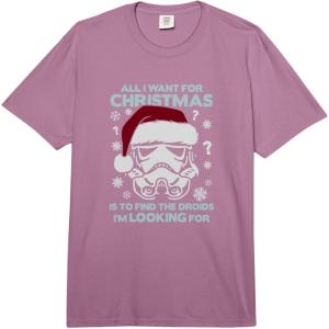 image:imageStar Wars Christmas All I Want Stormtrooper Holiday Vintage Comfort Colors Adult Heavyweight TshirtPlum