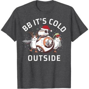 image:imageStar Wars Christmas BB Its Cold Outside TShirtDark Heather Grey
