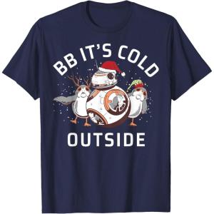 image:imageStar Wars Christmas BB Its Cold Outside TShirtNavy Blue