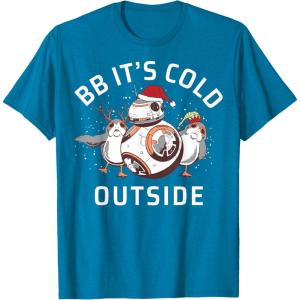 image:imageStar Wars Christmas BB Its Cold Outside TShirtSapphire Blue