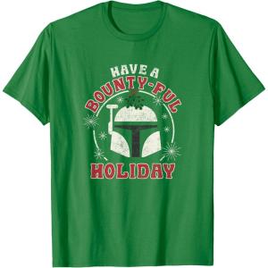 image:imageStar Wars Christmas Boba Fett Have A BountyFul Holiday TShirtKelly Green