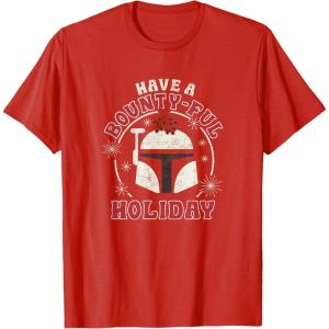 image:imageStar Wars Christmas Boba Fett Have A BountyFul Holiday TShirtRed
