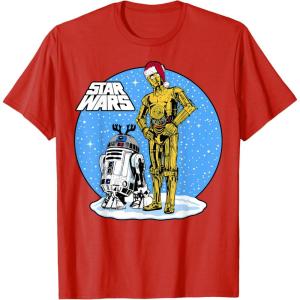 image:imageStar Wars Christmas C3PO amp R2D2 Snow Globe TShirtRed