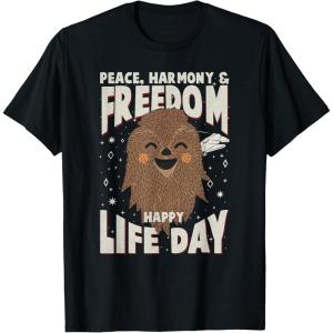 image:imageStar Wars Christmas Chewbacca Peace Harmony Happy Life Day TShirtBlack