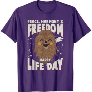 image:imageStar Wars Christmas Chewbacca Peace Harmony Happy Life Day TShirtPurple