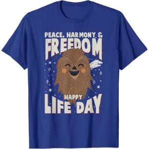 image:imageStar Wars Christmas Chewbacca Peace Harmony Happy Life Day TShirtRoyal Blue