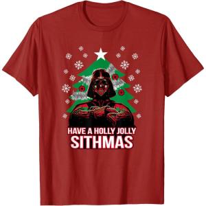 image:imageStar Wars Christmas Darth Vader Have A Holly Jolly Sithmas TShirtCranberry Red