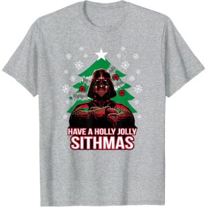 image:imageStar Wars Christmas Darth Vader Have A Holly Jolly Sithmas TShirtHeather Grey