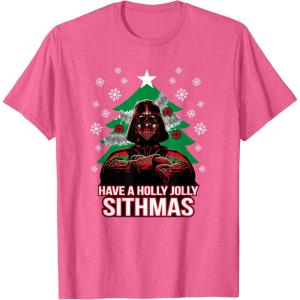 image:imageStar Wars Christmas Darth Vader Have A Holly Jolly Sithmas TShirtPink Heather