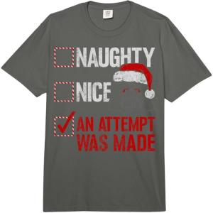 image:imageStar Wars Christmas Darth Vader Naughty Or Nice Checklist Comfort Colors Adult Heavyweight TshirtDark Grey