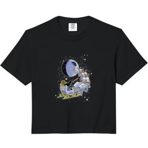 image:imageStar Wars Christmas Darth Vader Open Sleigh Flight Vintage Comfort Colors Crop TopBlack