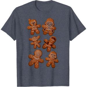 image:imageStar Wars Christmas Ginger Bread Wars Graphic TShirt TShirtHeather Blue