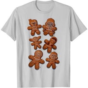 image:imageStar Wars Christmas Ginger Bread Wars Graphic TShirt TShirtSilver Grey