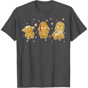 image:imageStar Wars Christmas Gingerbread Cookies TShirtDark Heather Grey