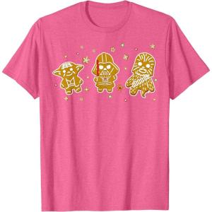 image:imageStar Wars Christmas Gingerbread Cookies TShirtPink Heather