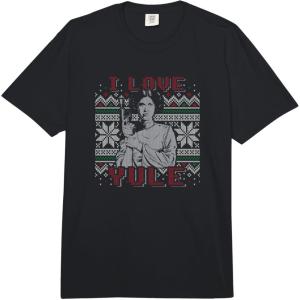 image:imageStar Wars Christmas I Love Yule Princess Leia Ugly Sweater Comfort Colors Adult Heavyweight TshirtBlack