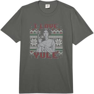 image:imageStar Wars Christmas I Love Yule Princess Leia Ugly Sweater Comfort Colors Adult Heavyweight TshirtDark Grey