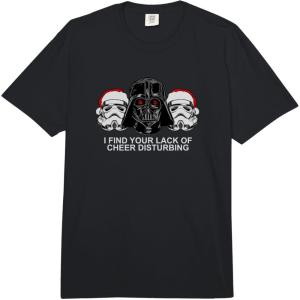 image:imageStar Wars Christmas Lack Of Cheer Darth Vader Vintage Heads Comfort Colors Adult Heavyweight TshirtBlack