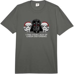 image:imageStar Wars Christmas Lack Of Cheer Darth Vader Vintage Heads Comfort Colors Adult Heavyweight TshirtDark Grey