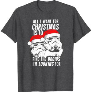 image:imageStar Wars Christmas Stormtrooper The Droids Im Looking For TShirtDark Heather Grey