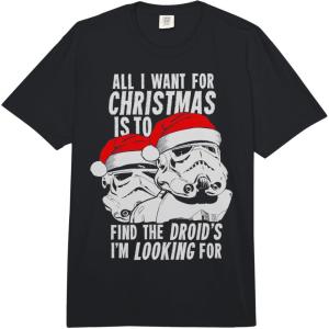image:imageStar Wars Christmas Stormtroopers Lost Droids Comfort Colors Adult Heavyweight TshirtBlack
