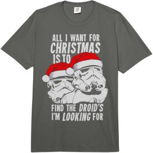 image:imageStar Wars Christmas Stormtroopers Lost Droids Comfort Colors Adult Heavyweight TshirtDark Grey