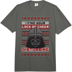image:imageStar Wars Christmas Ugly Sweater Darth Vader Lack Of Cheer Comfort Colors Adult Heavyweight TshirtDark Grey