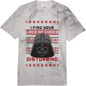 image:imageStar Wars Christmas Ugly Sweater Darth Vader Lack Of Cheer Comfort Colors Adult Heavyweight TshirtGrey Tie Dye
