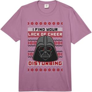 image:imageStar Wars Christmas Ugly Sweater Darth Vader Lack Of Cheer Comfort Colors Adult Heavyweight TshirtPlum